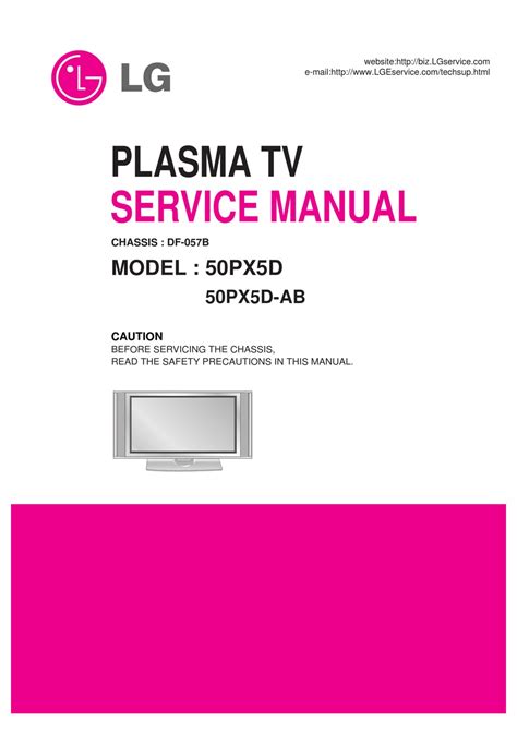 Lg 50px5d 50px5d ub plasma tv manual de servicio. - Edizione dell'insegnante del manuale di laboratorio di biologia.