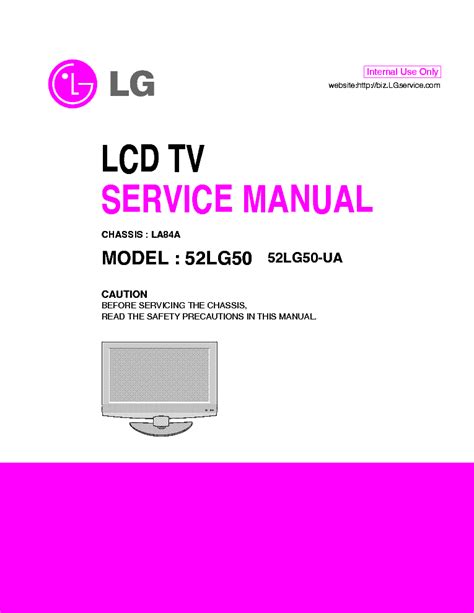 Lg 52lg50 52lg50 ug lcd tv service manual download. - Manual for lesco 52 in walk behind.