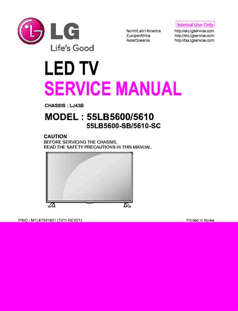 Lg 55lb5600 sb 5610 sc led tv service manual. - Bosch 4000 sega circolare manuale d'uso.