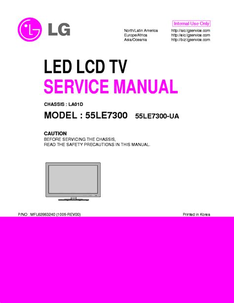Lg 55le7300 55le7300 ua led lcd tv service manual. - Service manual for nilfisk alto neptune 7.