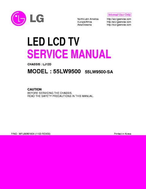 Lg 55lw9500 55lw9500 sa led lcd tv service manual. - Honda shadow aero 1100 repair manual.
