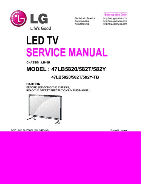 Lg 60lb5820 582t 582y tb led tv service handbuch. - Zoology by miller and harley 4th edition.