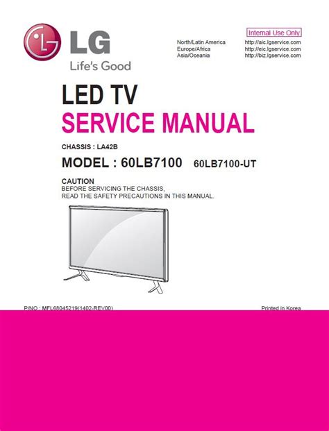 Lg 60lb7100 60lb7100 ut led tv service manual. - Handbook for electrical safety in the workplace by national fire protection association.