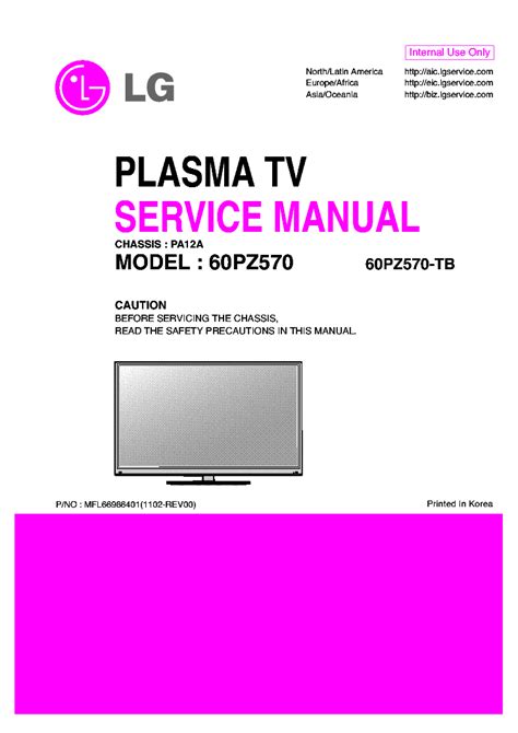 Lg 60pz570 60pz570 tb plasma tv service manual. - What is a manual shuttle ford tractor.