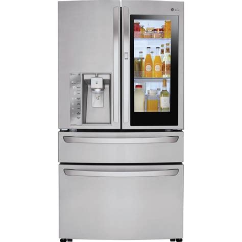  Shop LG Counter-depth 23.7-cu ft French Door Refrigerator with Ice Maker (Stainless Steel) ENERGY STAR at Lowe's.com. With the largest capacity in its class, at 24 cu. ft., this LG three-door counter depth refrigerator can not only stand flush with your countertop to provide a . 