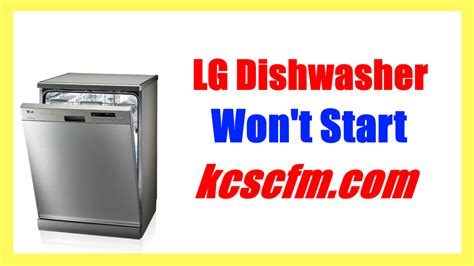 Lg dishwasher won't start. If the door latch isn’t properly engaged, your LG dishwasher LDT5678SS won’t start. Check if the door is closing completely and if the latch is securely fastened. Sometimes, food debris or residue can interfere with the latch mechanism. Give it a thorough cleaning using a damp cloth and try starting your dishwasher again. 