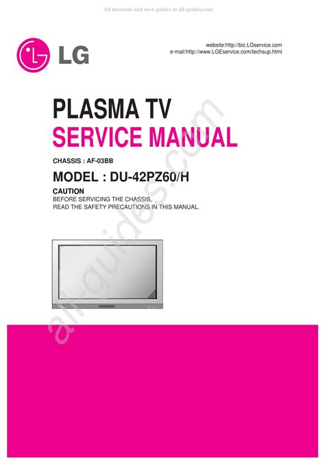 Lg du 42pz60 h plasma tv service manual. - Mastering foreign exchange and currency options a practical guide to.