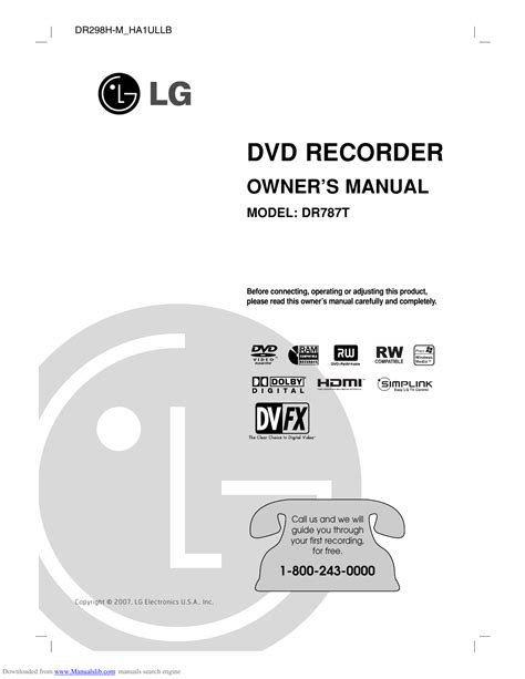 Lg dvd recorder dr787t user manual. - Bosch ahr 1000 pressure washer manual.