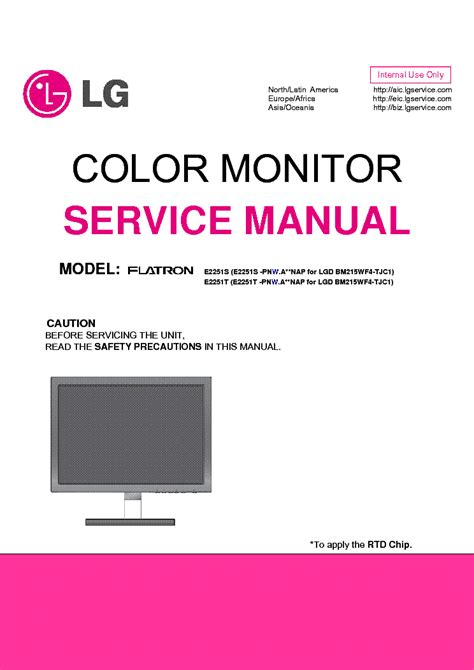 Lg e2251s e2251t monitor service manual. - Sony kdl 40p3000 40p300h manuale di servizio e guida alla riparazione.