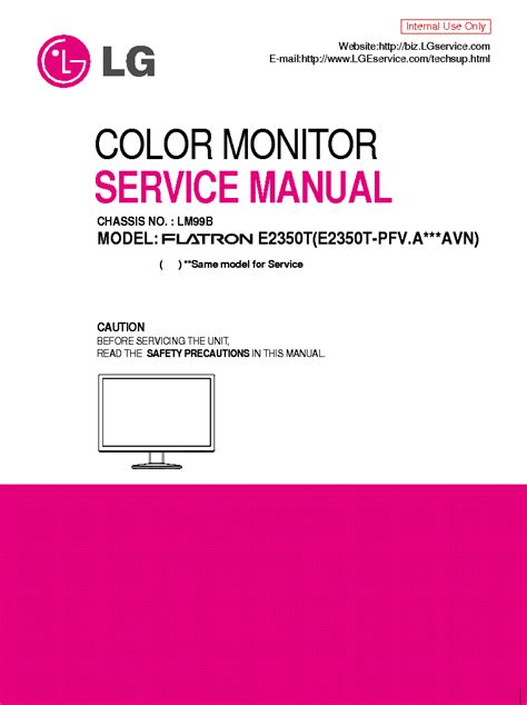 Lg e2350t monitor service manual download. - Ausbildungshandbuch für kfz - kfz - mechaniker.