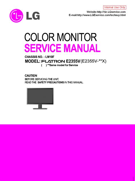 Lg e2355v monitor service manual download. - Philips 42pfl7864h manual de servicio guía de reparación.