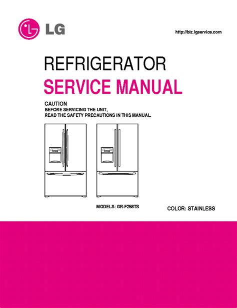 Lg gr f258ts manuale di servizio frigorifero. - Yanmar raupenbagger b37 2a teile katalog anleitung.