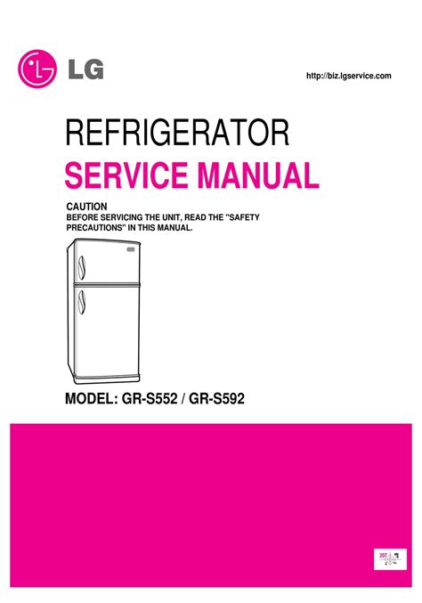 Lg gr s552 gr s592 kühlschrank service handbuch. - Maytag plus lado a lado refrigerador manual.