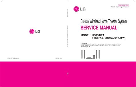 Lg hb954wa service manual and repair guide. - Canon service manual or exploded view.