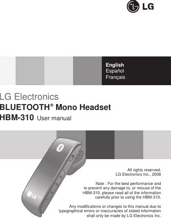 Lg hbm 310 bluetooth headset manual. - Eddie bauer 3 in 1 car seat manual.