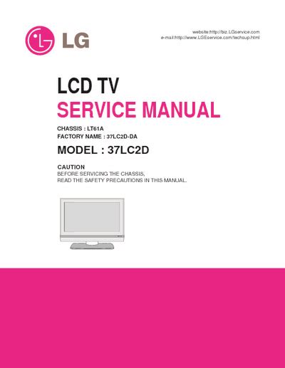Lg lcd tv 37lc2d service manual. - Problema jurídico del poder revisor de la constitución..