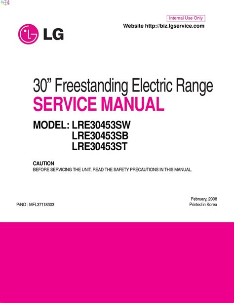 Lg lre30453sw service manual and repair guide. - 5130 case ih manuale di servizio.