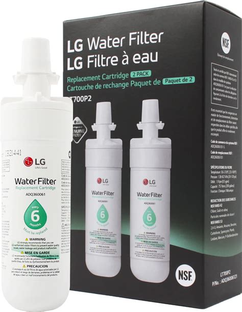 Lg lt700p water filter replacement.  The LG Refrigerator Replacement Water Filter LT700P ...