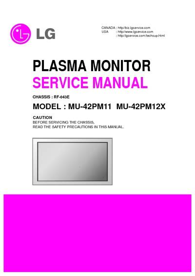Lg mu 42pm11 mu 42pm12x plasma monitor service manual. - Heath chemistry laboratory experiment 20g answers.