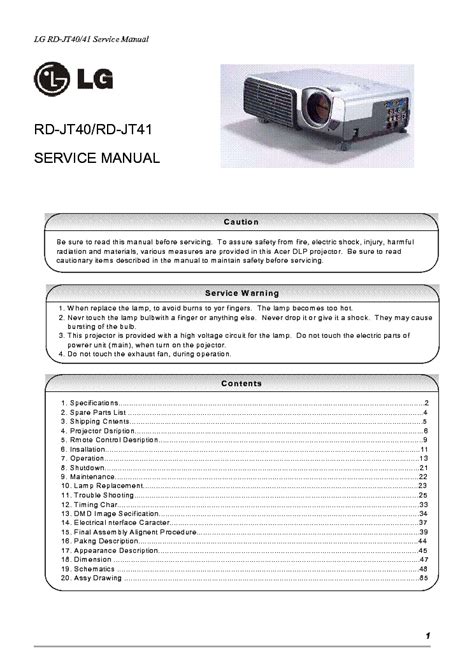 Lg rd jt40 rd jt41 projector service manual download. - Steady aircraft flight and performance solutions manual.