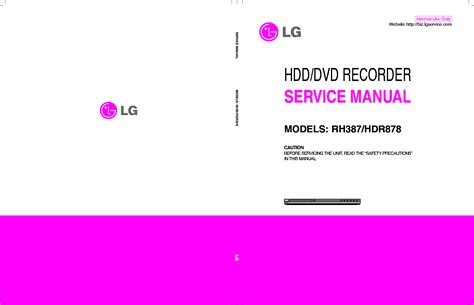 Lg rh387 hdr878 hdd dvd recorder service manual. - No me pidas que te quiera.