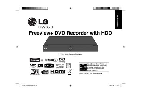 Lg rht497h dvd recorder user manual. - Panasonic inverter slimline combi microwave manual.
