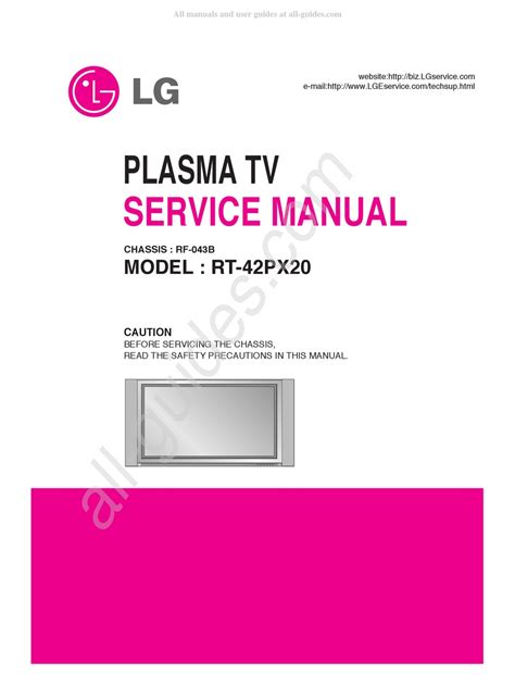 Lg rt 42px20 plasma tv service manual download. - Bravada 2002 to 2004 factory workshop service repair manual.