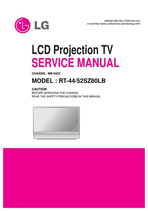 Lg rt 44 52sz80lb projection tv service manual. - Beschrijving van alle de heelkundige operatien, naar de beste en nieuwste wijzen ....