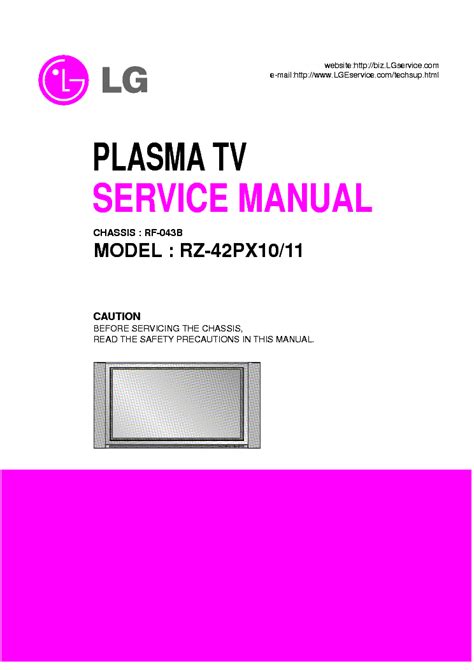 Lg rz 42px10 11 plasma tv service manual. - Radome engineering handbook design and principles ceramics and glass science.