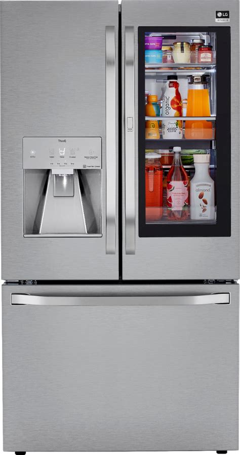 Lg studio refrigerator. LG STUDIO 24 cu. ft. Smart InstaView™ Door-in-Door™ Large Capacity Counter-Depth Refrigerator with Craft Ice™ Maker. 