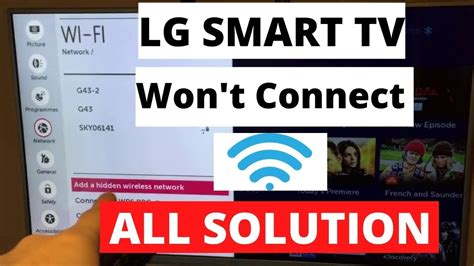 Lg tv wont connect to wifi. Using a a6100 usb-based wireless network card (I'm starting to believe this is the sinner). I'm not using a video cable. I'm connecting via ... 