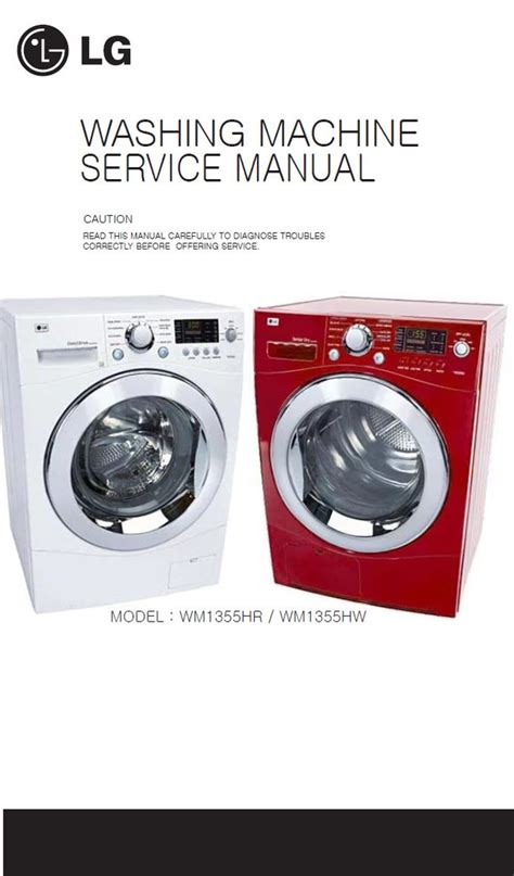 Lg wm1355hr wm1355hw washing machine service manual. - Arctic cat mud pro manuale di servizio.