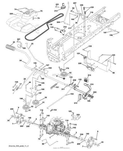 Lgt2654 drive belt diagram. Remove key from bag and start the engine (see "TO START" in the Operation section of this manual). After engine has started, move throttle control to idle (slow) position. Release parking brake. Slowly depress forward drive pedal and drive tractor off skid. Apply brake to stop tractor and set park ing brake. 