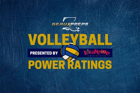 Lhsaa volleyball power rankings. Lutcher, 5-1 (previous rank: 25) LHSAA Power Rating - Division II non-select No. 1 The Bulldogs beat Hahnville, 14-7, in a non-district River Parish rivalry game. Trenton Chaney (98-658, nine TDs ... 