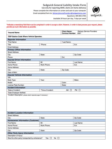 Liability Intake Form Fill Out and Sign Printable PDF Template signNow