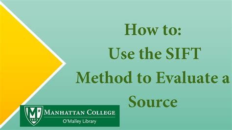 LibGuides: How to Evaluate Sources: What is SIFT?