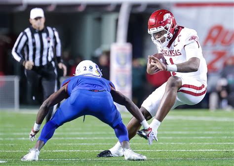 Dec 29, 2022 · Arkansas survived a ferocious comeback attempt by Kansas to escape the Liberty Bowl with a 55-53 triple-overtime victory that nearly became bowl season's biggest come-from-behind victory. Instead ... . 