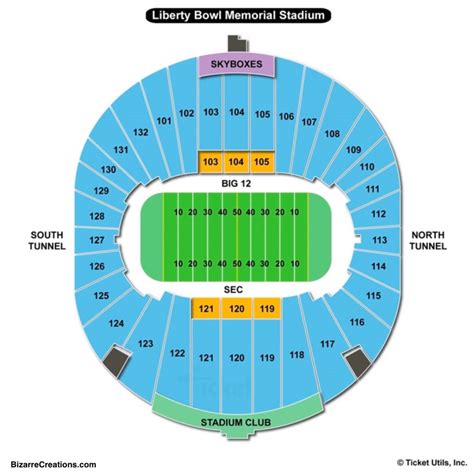 Liberty bowl stadium seating memphis chart xf