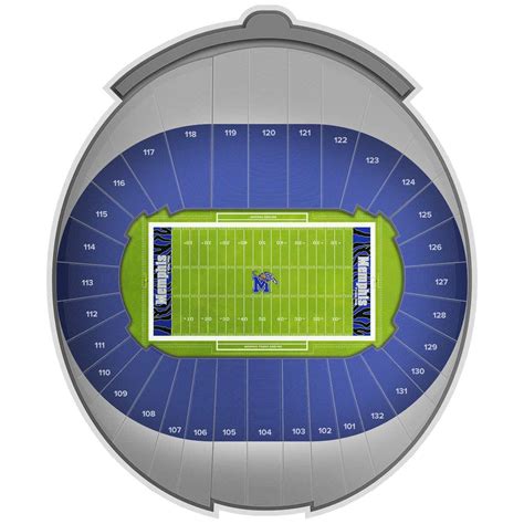Section 115 Liberty Bowl Stadium seating views. S