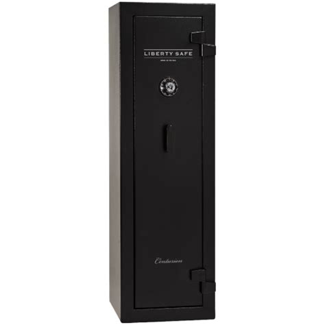 Liberty centurion safe.  Black with gray inside shelves and gun slots.  Discover...