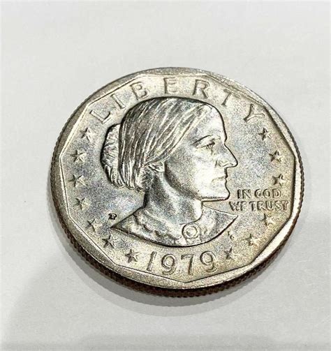 1979 D Susan B Anthony Dollar. CoinTrackers.com estimates the value of a 1979 D Susan B Anthony Dollar in average condition to be worth $1, while one in mint state could be valued around $6.00. - Last updated: September, 27 2022. Year: 1979. Mint Mark: D.. 