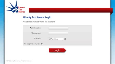 Sign-in using your Liberty Tax Personal account to acces