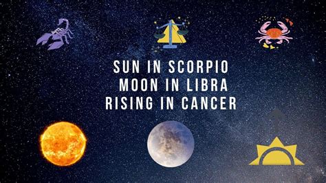The combination of Scorpio Sun, Libra Moon, and Capricorn Rising creates an individual who is both emotionally intense and outwardly composed. This combination gives these individuals a magnetic presence and an air of mystery. They have a deep understanding of the human psyche, and are often drawn to careers in psychology or counseling.. 