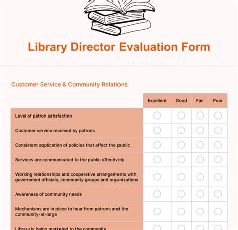 Libraries evaluation form