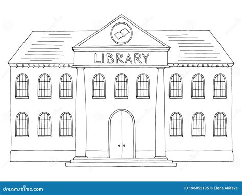 Library Building Coloring Pages