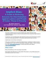 Library Guides: Implicit Bias Guide: Implicit Bias Explained