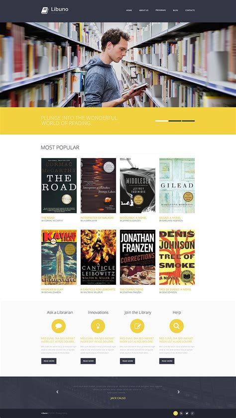 Library Responsive Website Template