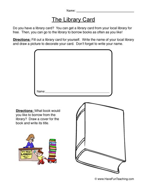 Library Skills Worksheet Have Fun Teaching