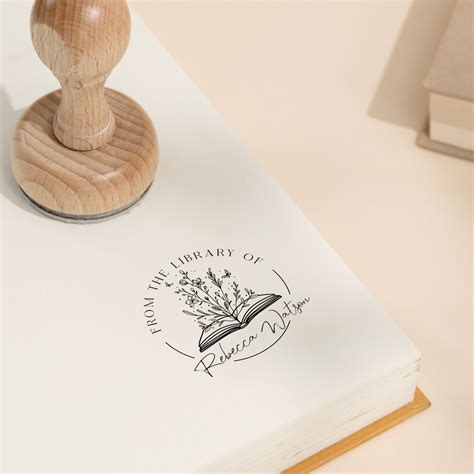 Library Stamp Personal Library Stamp From the Library of Etsy