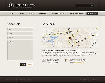 Library Website Template 39047